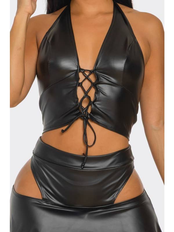SEXY STAR DESIGN INC – wholesale Corset – Women′s – Plus Size Sexy Stretch Leather Corset Cropped Tops2