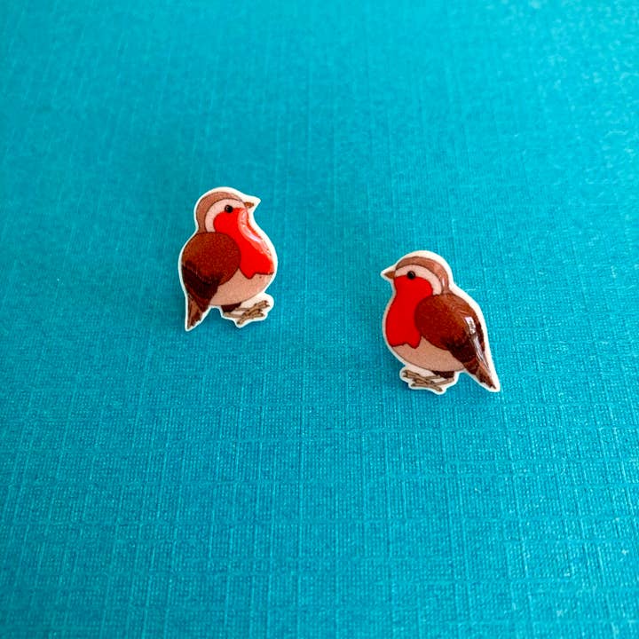 RatBeanKat – wholesale Stud/post earrings – Little robin earrings2