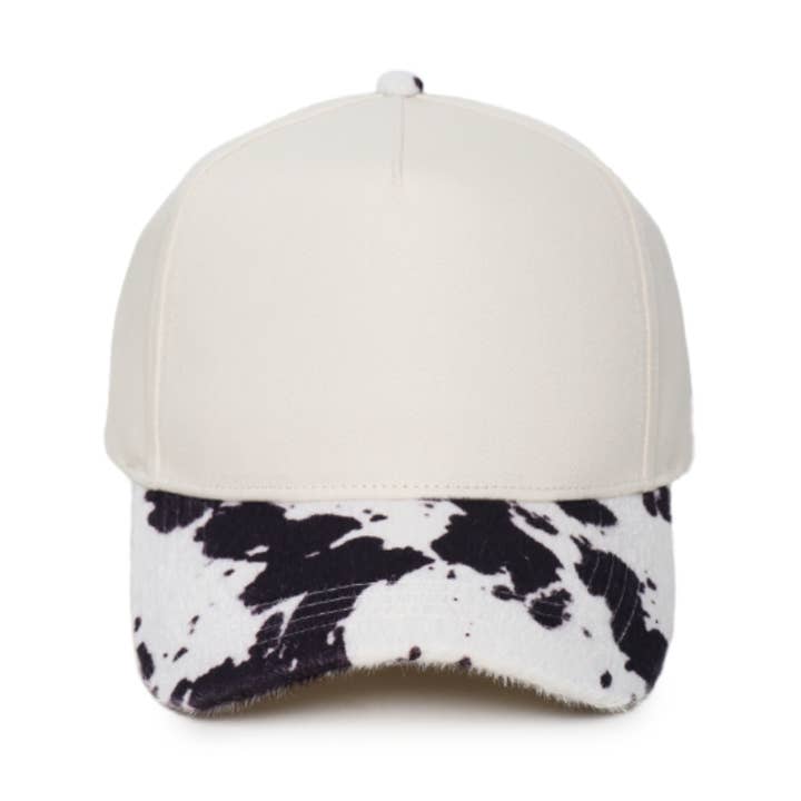 Animal Print Velvet Brim 5 Panel Trucker Hat for wholesale by David And Young