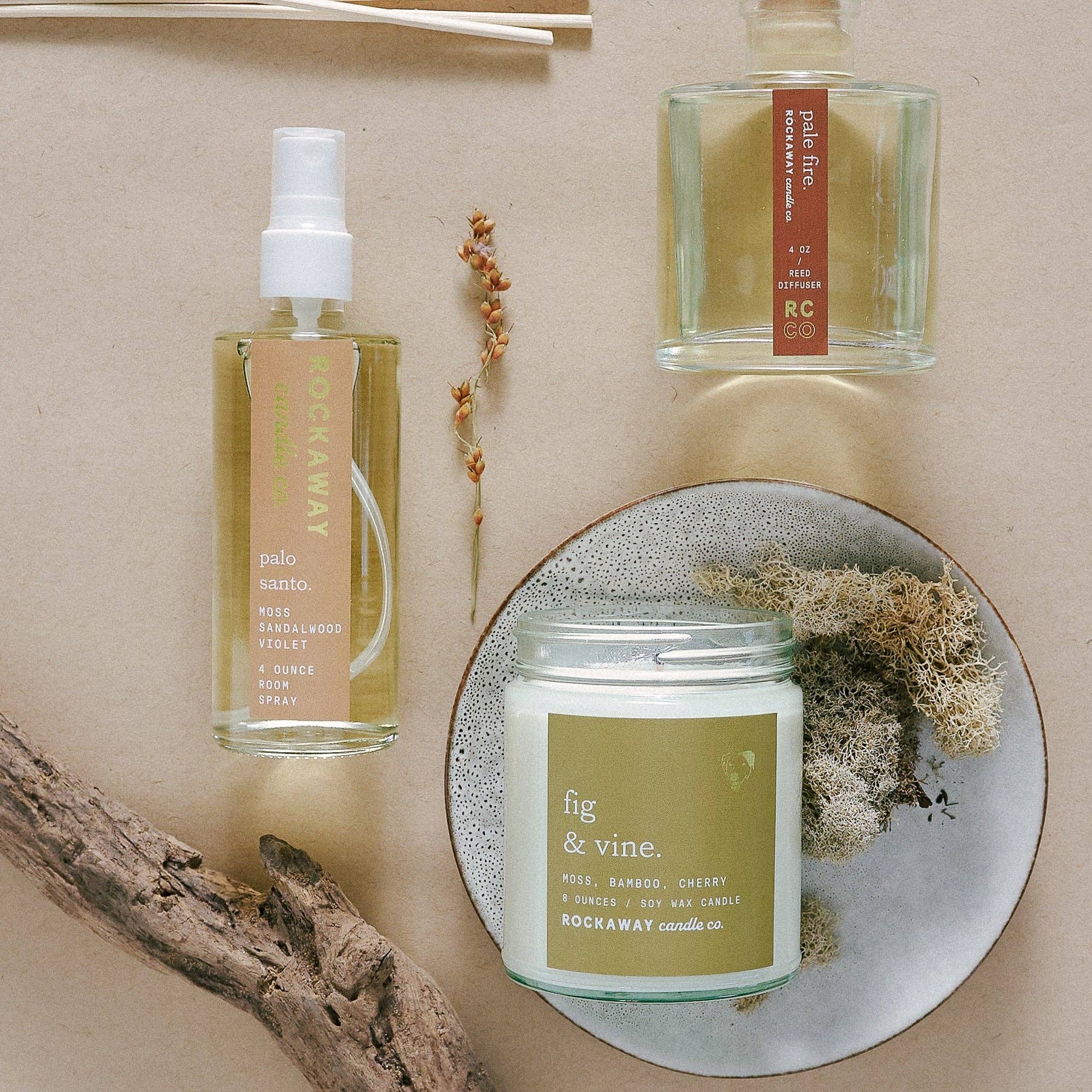 Rockaway Candle Co - Wholesale Jar/Filled Candle - Fig + Vine 8oz Candle1