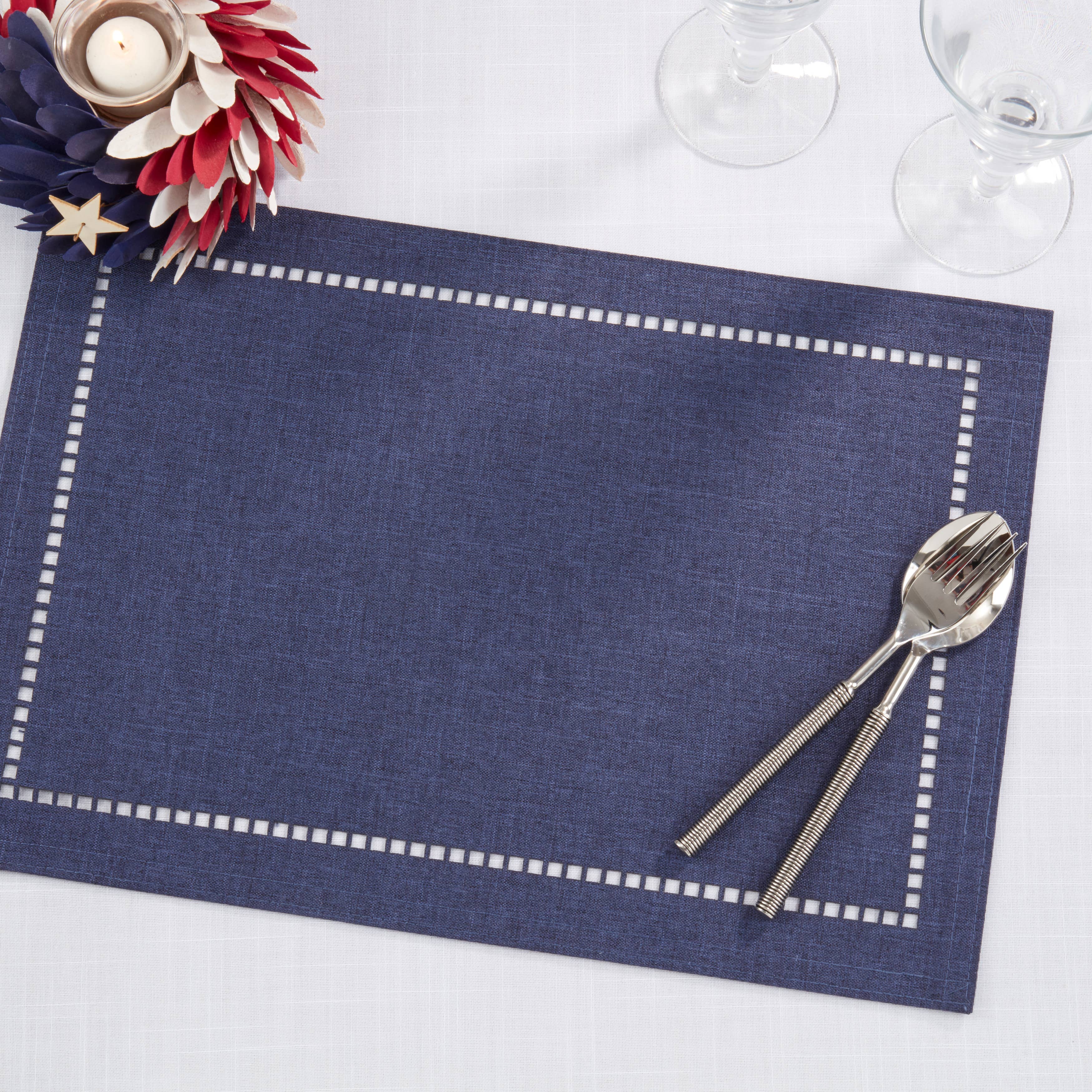 Saro Lifestyle - Wholesale Placemat - Laser-Cut Hemstitch Placemat18