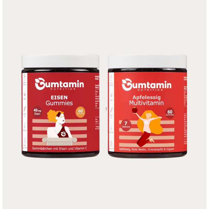 Set di caramelle gommose all'aceto di sidro di mele e ferro per la vendita all'ingrosso da parte di Gumtamin Nutrition