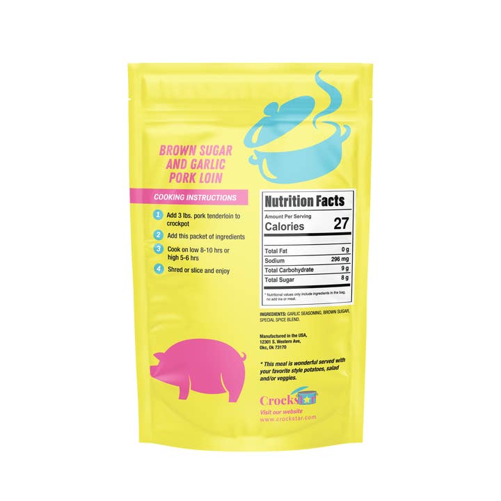 Crockstar Dinner Club - Wholesale Dried spice mix - Brown Sugar & Garlic Porkloin1
