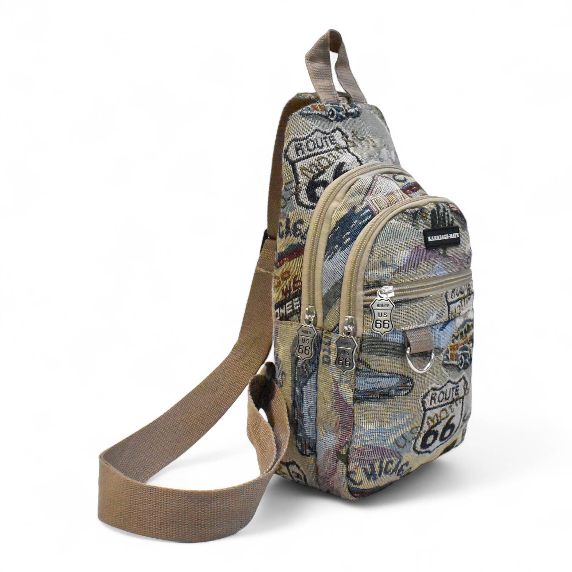 Dony Corp - Wholesale Crossbody Bag - Women's - Route 66 Tapestry Sling Backpack1