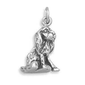 Silver Stars Collection - Wholesale Individual Charm/Pendant - Cocker Spaniel Dog Charm