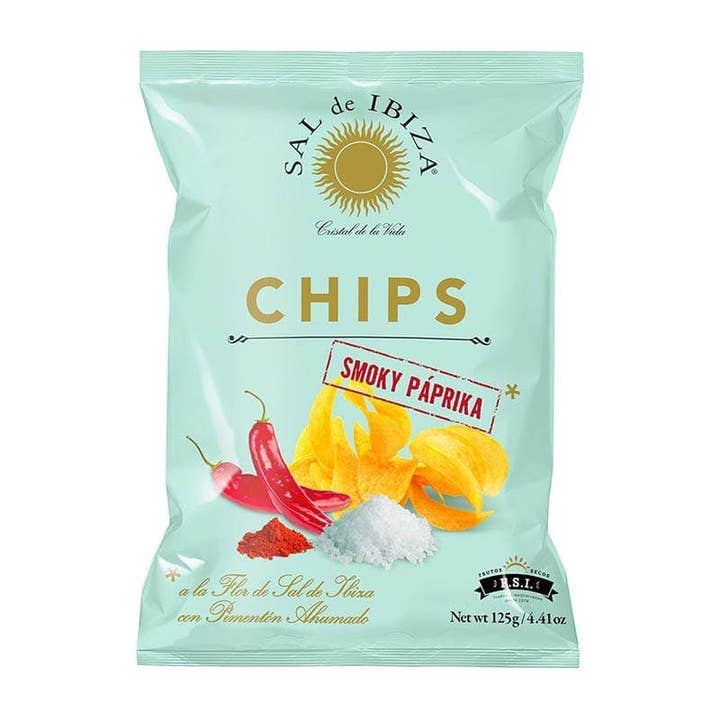 Made in Spain - Venta al por mayor Patatas fritas - Patatas Chips “Smoky Paprika”, Sal de Ibiza