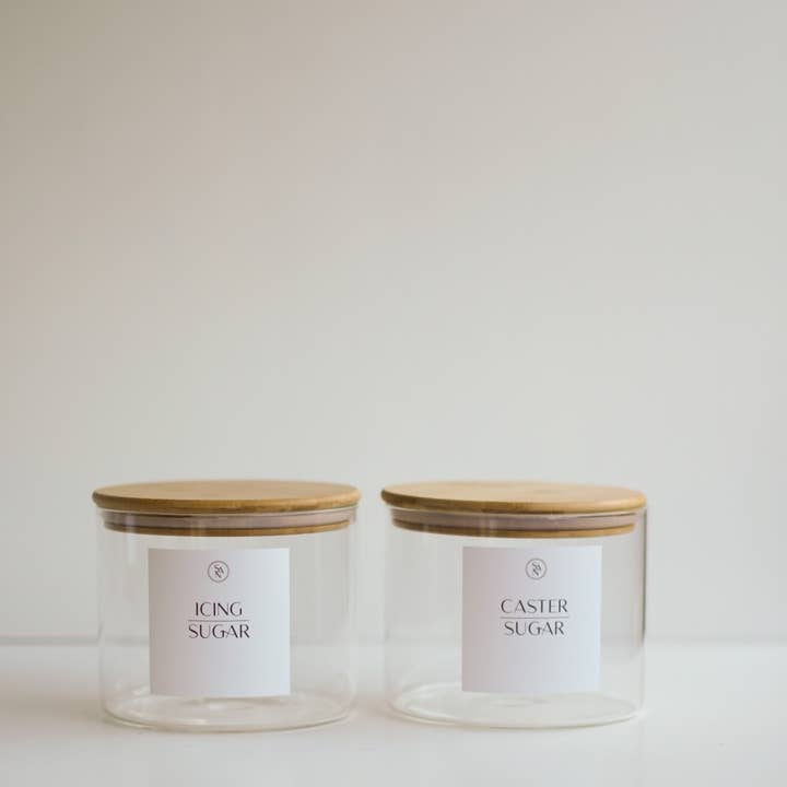 So At Nature - Wholesale Jar - 2.0L Wide Mouth Glass Jar With Bamboo Lid Baking Pantry Storage Jar - So At Nature1