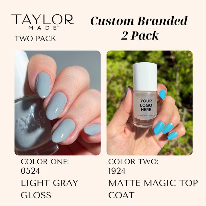 Taylor Made Polish - Vendita all'ingrosso Smalto per unghie - Smalto per unghie personalizzato: confezione da 2 a lunga tenuta + vegano + non tossico229