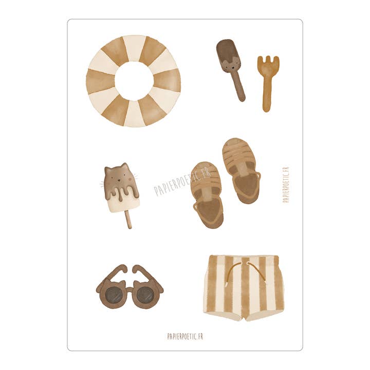 “Summer Mignonneries” Boy Card/Card for wholesale by Papier Poetic