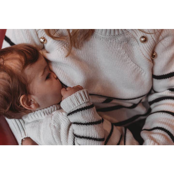 You&Milk - Wholesale Knit Sweater - Women's - Nursing Marinière Sweater - La Mèrinière