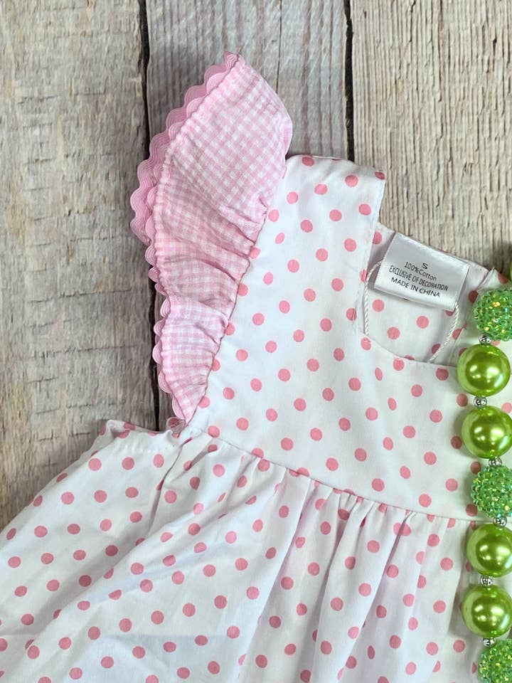 The Hair Bow Company - Wholesale Top & Short Set - Kids - Watermelon & Polka Dots Ruffled Shorts Set