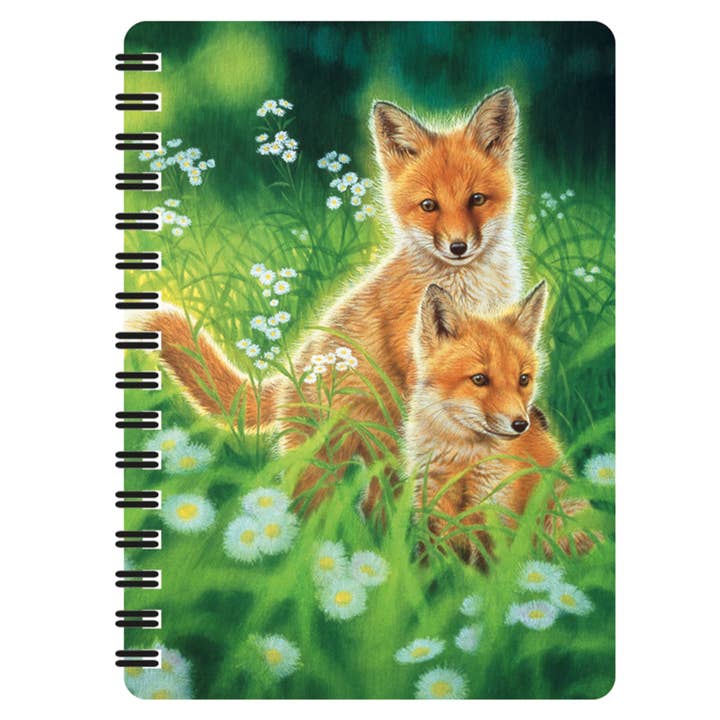 3D LiveLife 4" x 6" Jotters - Spring Foxes for wholesale by Deluxebase