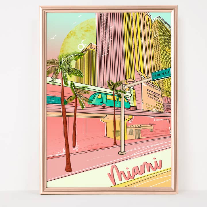 Abbicreates Studio LLC - Wholesale Art Print - Miami Art Print collection By Abbicreates Studio1