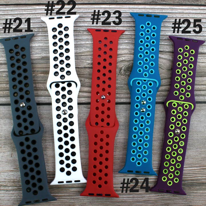 ShopTrendsNow - Wholesale Watch Band/Strap - Women's - Breathable Sport Silicone Band for Apple Watch9