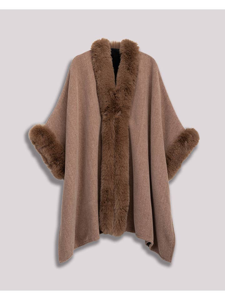 NIZA - Wholesale Poncho - Women's - Cassia brown poncho6