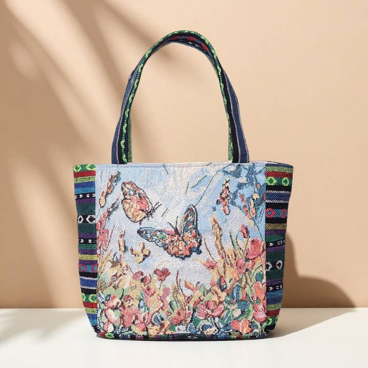 Vintage Canvas Tote Bag For Women, Large Capacity, Lightweight, Casual for wholesale by kycozy