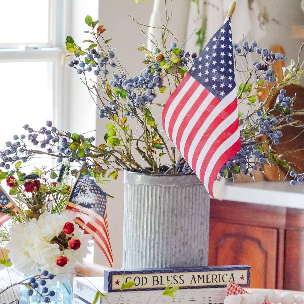 Factory Direct Craft - Wholesale Flag - 12" x 8"  American Stick Flag for Memorial Day, 4th of July1