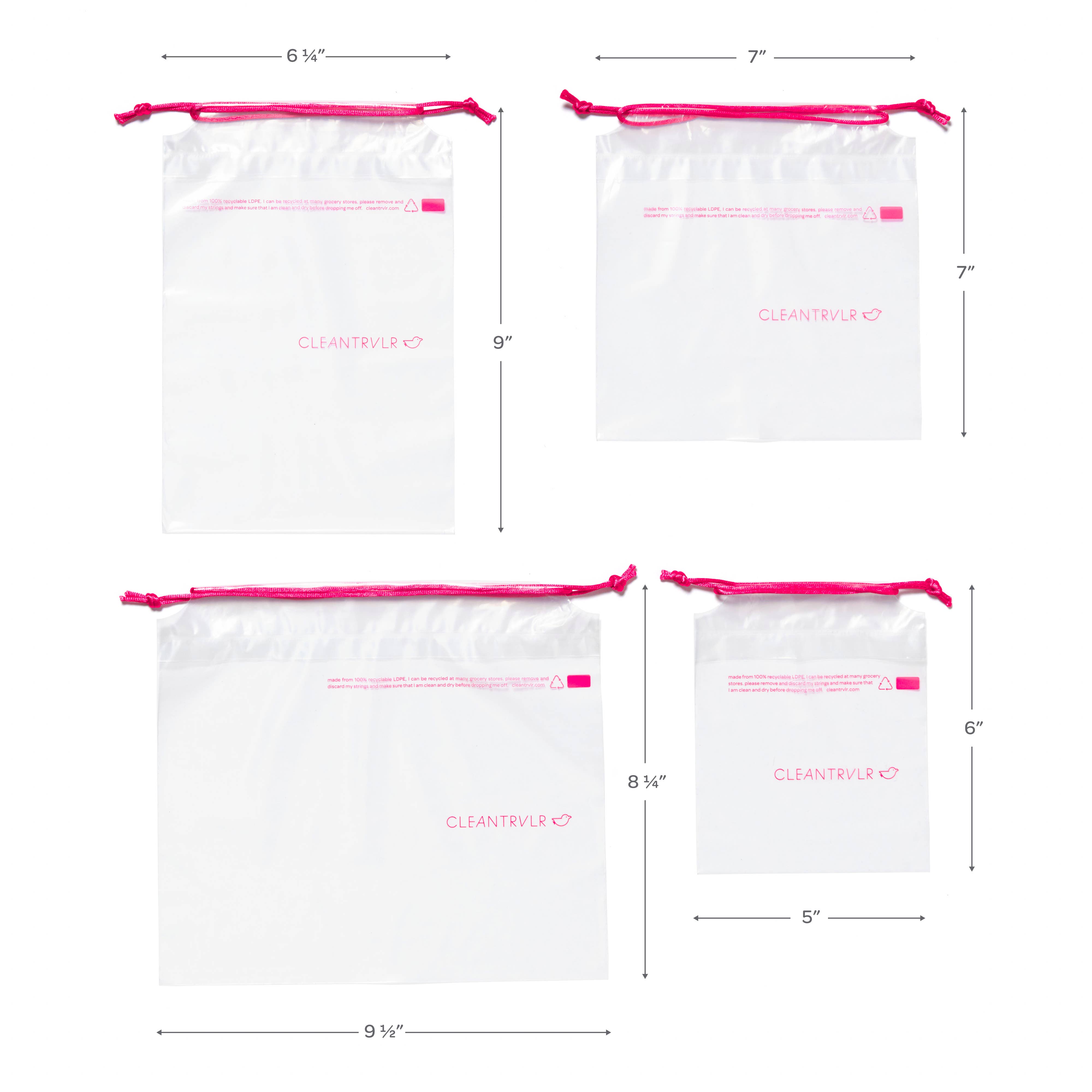 cleantrvlr - Venta al por mayor Bolso pequeño - Mujer - Bolsas organizadoras transparentes Tchotchke (juego de 4)5