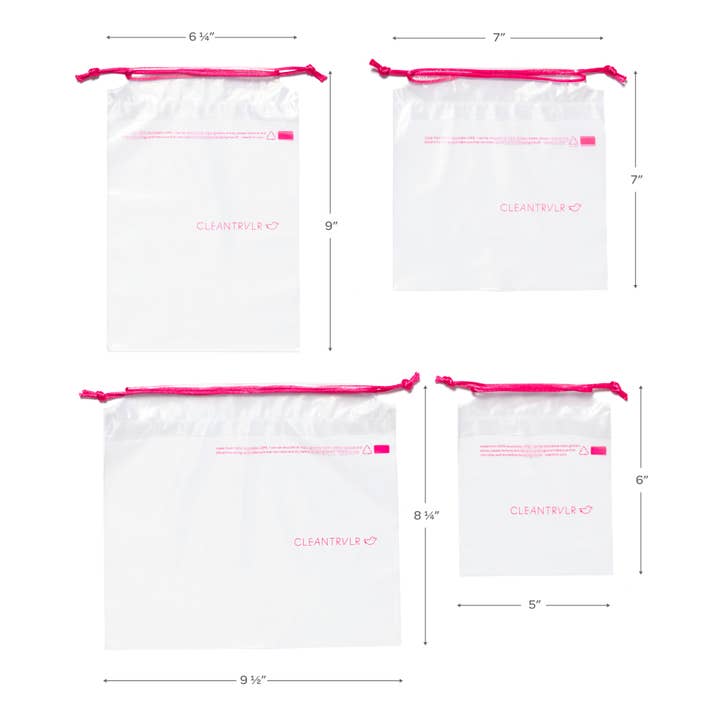 cleantrvlr - Venta al por mayor Bolso pequeño - Mujer - Bolsas organizadoras transparentes Tchotchke (juego de 4)5