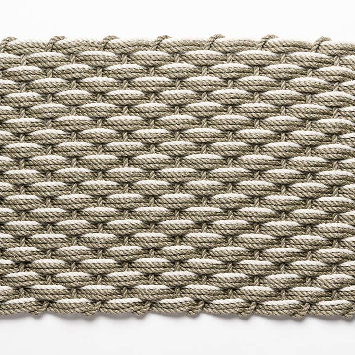 Mushroom+ Mushroom + Oyster Triple Weave Doormat for wholesale by The Rope Co.