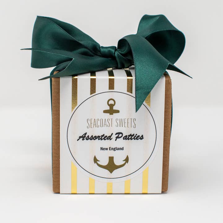 The Favor Box (Assorted) Holiday Red or Green Ribbon for wholesale by Seacoast Sweets