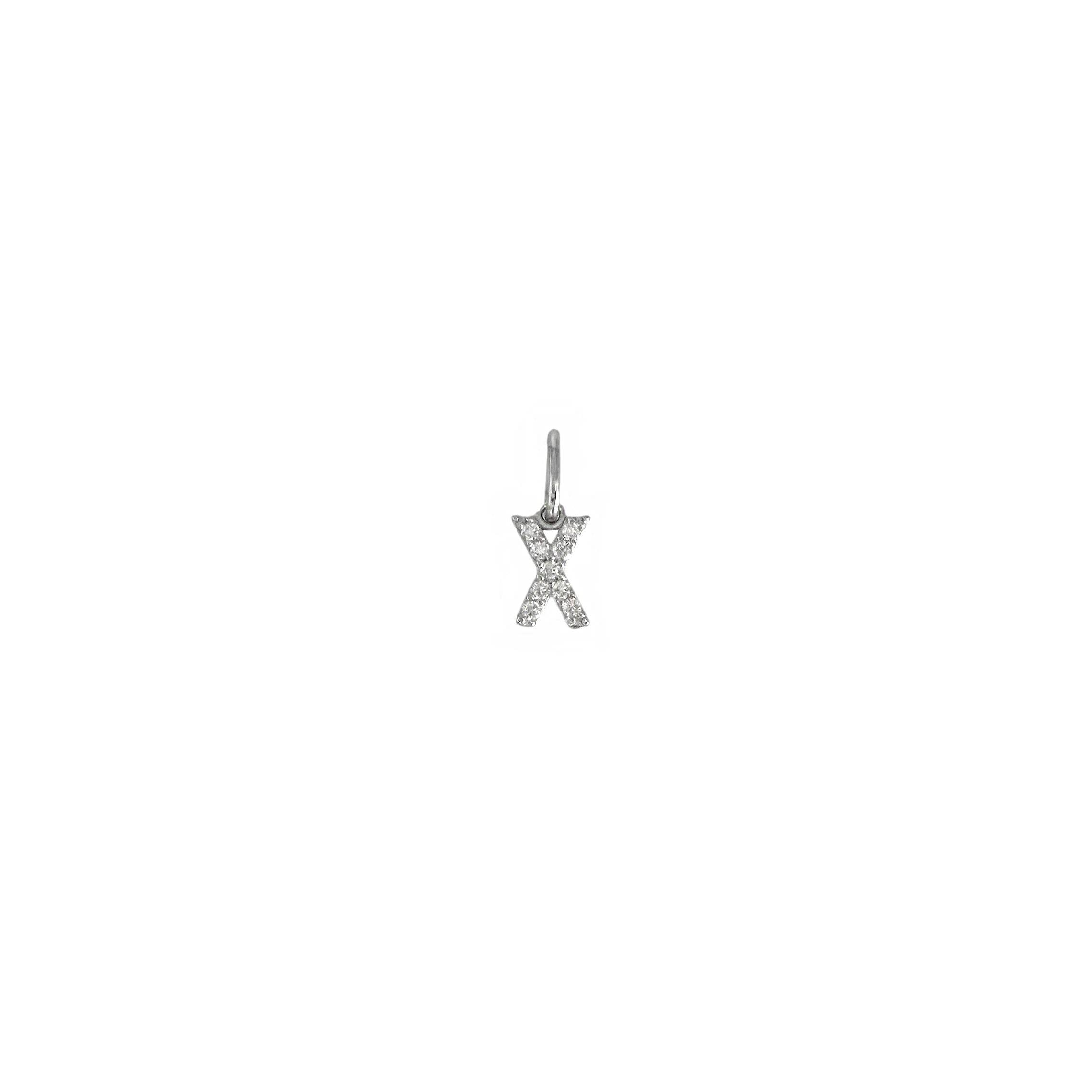 El&Elle - Wholesale Pendant/Charm Necklace - Letter Moissanite Pendant Necklace25