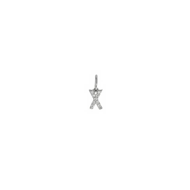 El&Elle - Wholesale Pendant/Charm Necklace - Letter Moissanite Pendant Necklace25