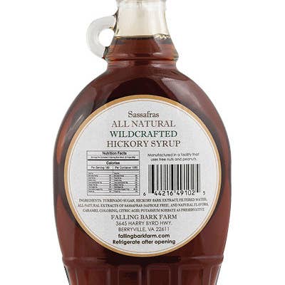 FALLING BARK FARM - Wholesale Maple Syrup - Sassafras-Infused Hickory Syrup