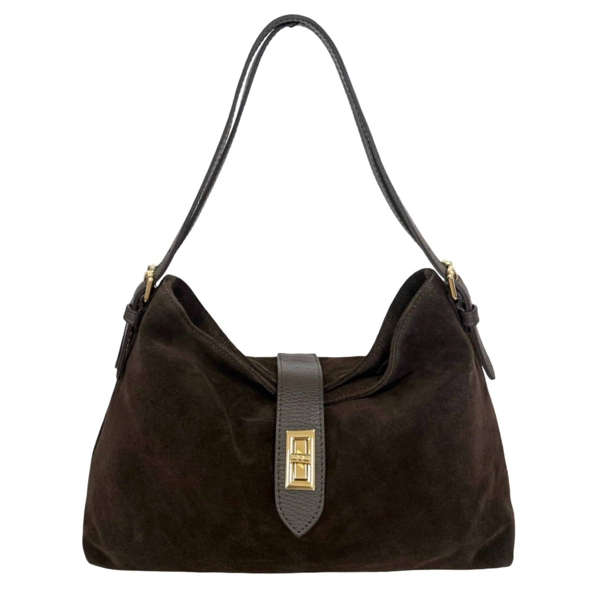 MODARNO - Venta al por mayor Bolso con correa - Mujer - Modarno Bolso bandolera de auténtica piel de ante 35x11x24 cm4