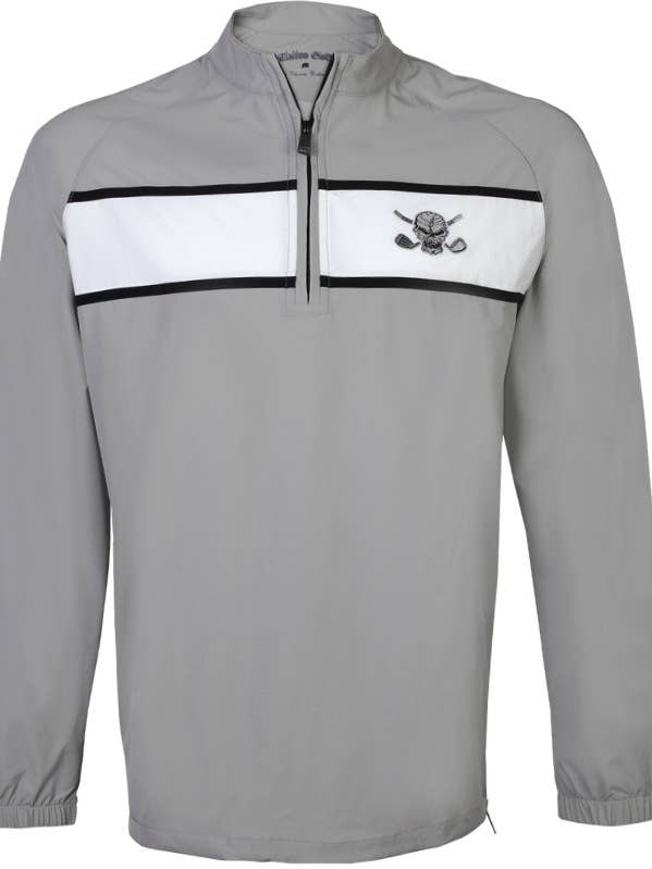 Windbreaker Quarter Zip Pull Over (Grey) for wholesale by Tattoo Golf Clothing