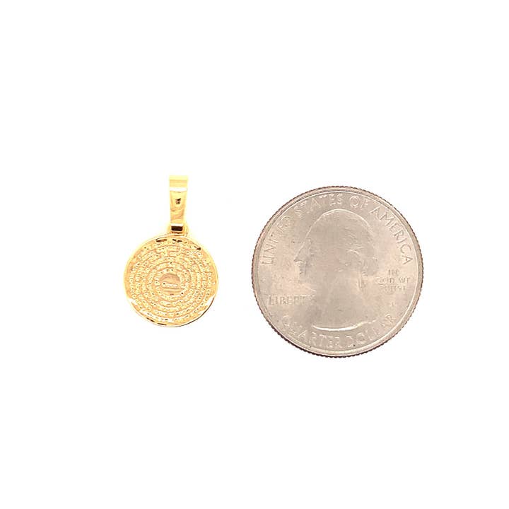 The Bead Bazaar - Wholesale Individual Charm/Pendant - 18K Gold Filled Small Our Father Prayer Charm, Padre Nuestro