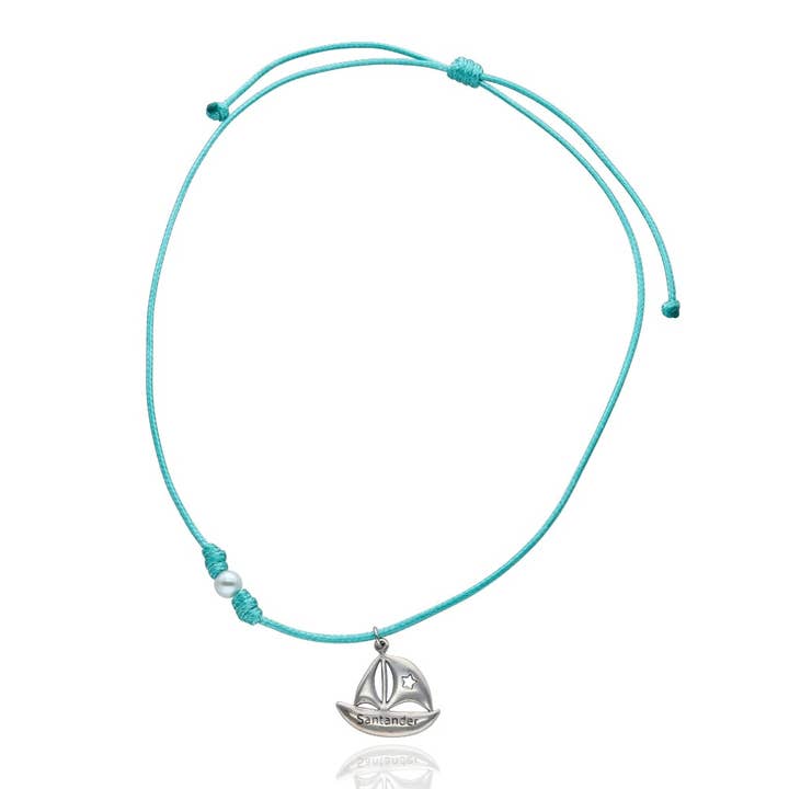 Santander Sailboat Necklace with Pearl for wholesale by Las Joyas de Amanda