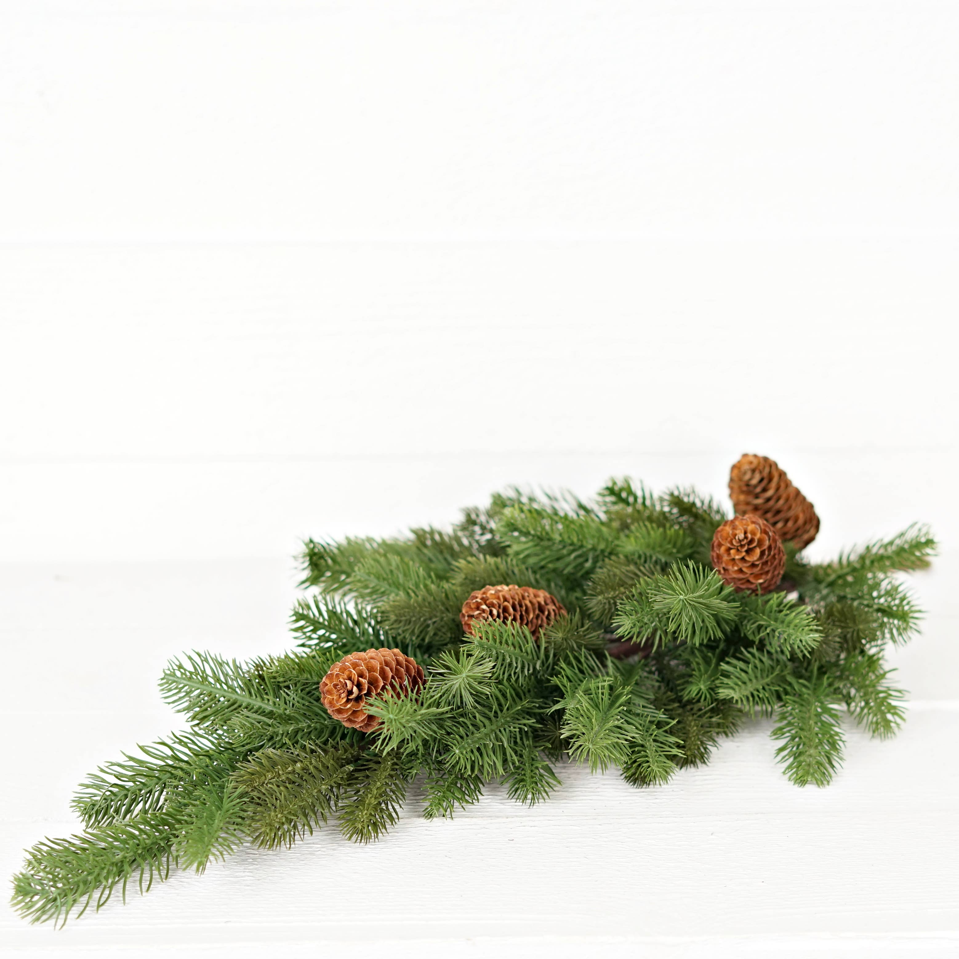 Holiday Depot Inc. - Wholesale Christmas Decoration - 510123- 28inLx15inW Teardrop-Evergreen Spruce Pine w. Pineco6