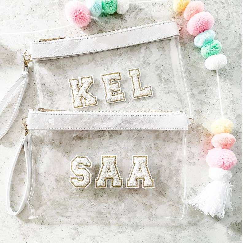 ThreeTwoOne – wholesale Make-up/cosmetic bag – Clear Travel Bag - Gold7