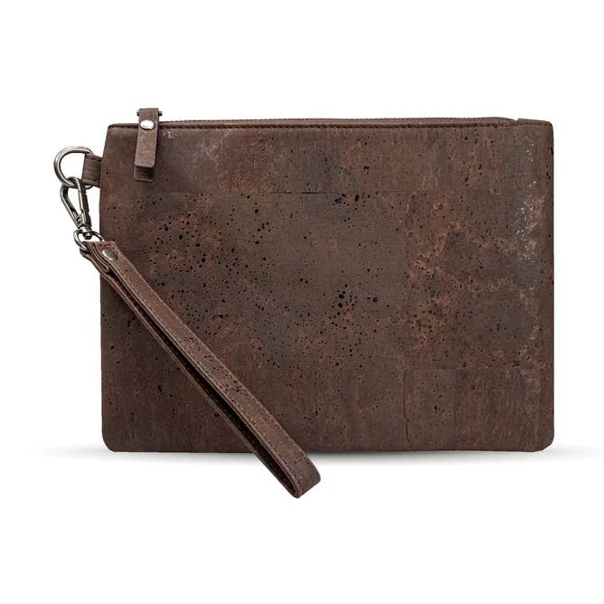 Estoril Clutch Bag - Brown for wholesale by Whistler Tree - Trading company Blank Canvas Eco Ltd