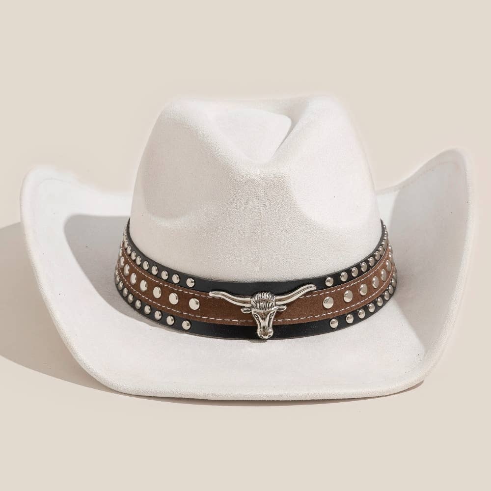 Anarchy Street - Wholesale Fedora - Women's - Layered Western Bull Head Strap Cowboy Hat6