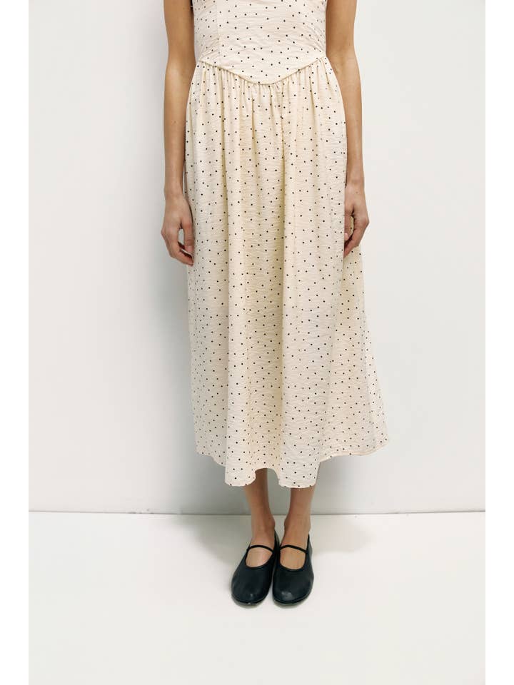All Row - Wholesale Dress - Women's - The Melinda Dress | Polka Dot Milkmaid Dress5