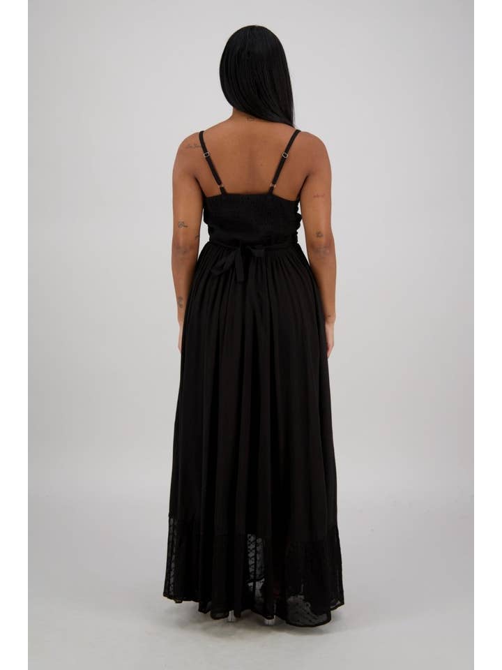 Advance Apparels - Wholesale Dress - Women's - Sheer Hem Smocked Maxi Dress ADL-253245