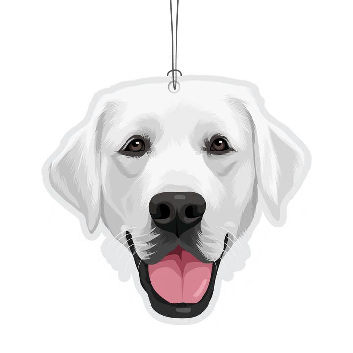 Désodorisant original Labrador blanc pour la vente par Really?! Air Fresheners