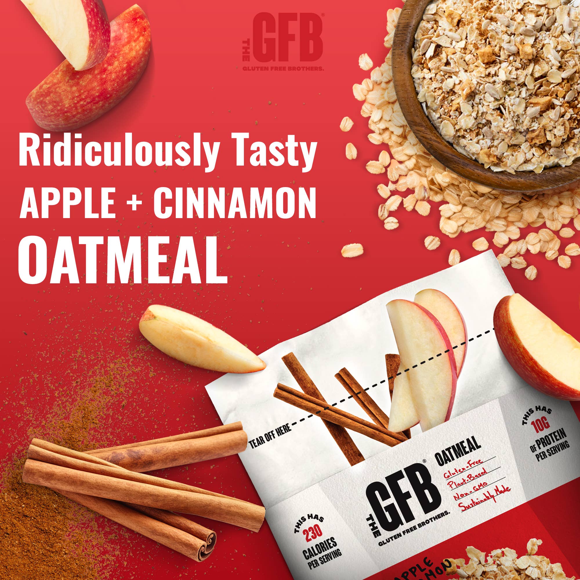 The GFB - Wholesale Oats - The GFB: Apple Cinnamon Protein Oatmeal Pop-Up Cup4