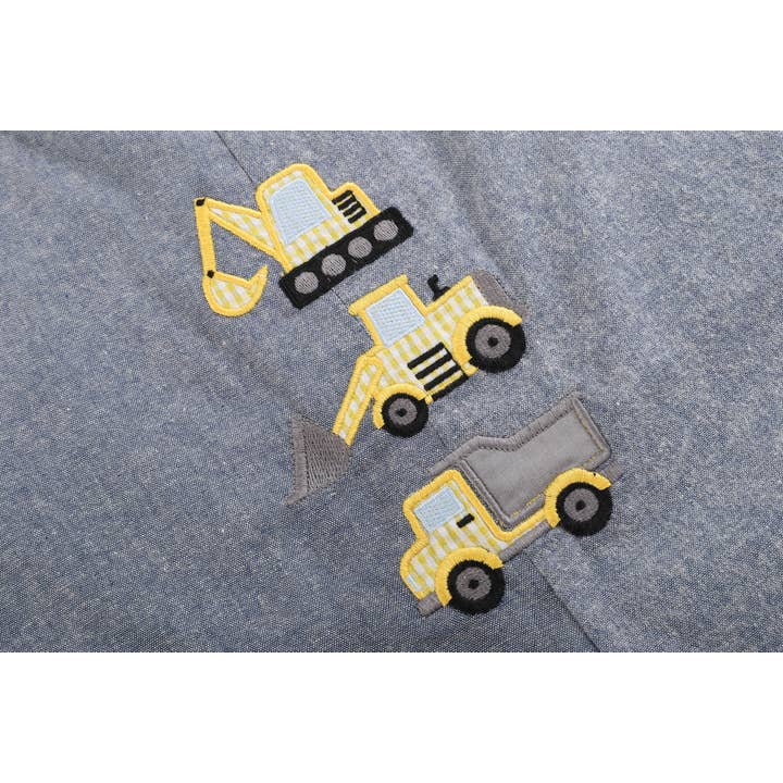 Lil Cactus - Wholesale Overalls - Baby - Gray Construction Shortalls