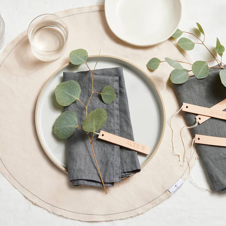 Celina Mancurti, LLC - Wholesale Dinner & cloth napkin - Steel Linen Napkins - Set of 21