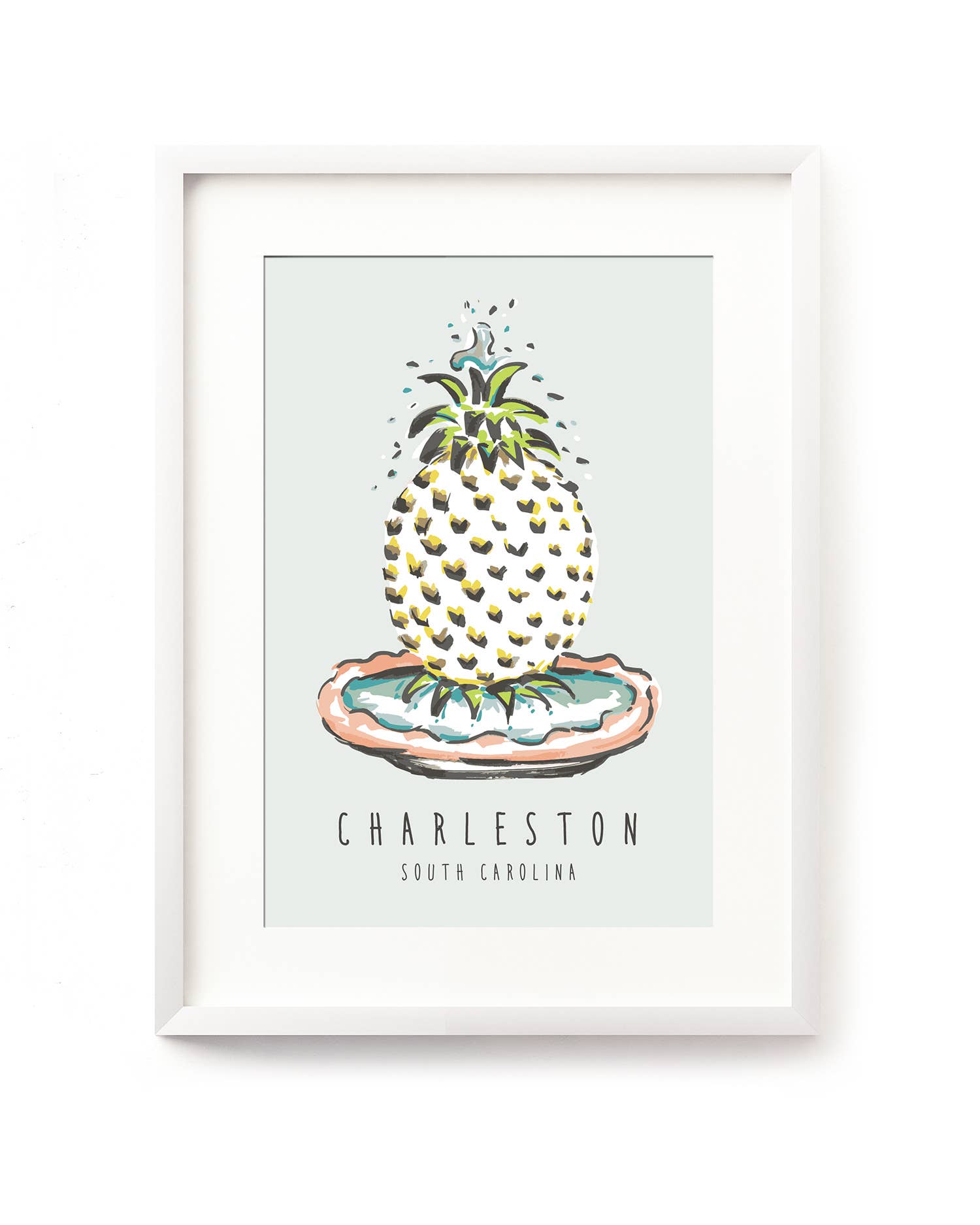 Texture Design Co - Vendita all'ingrosso Cartoline - Charleston - Cartolina con fontana di ananas2
