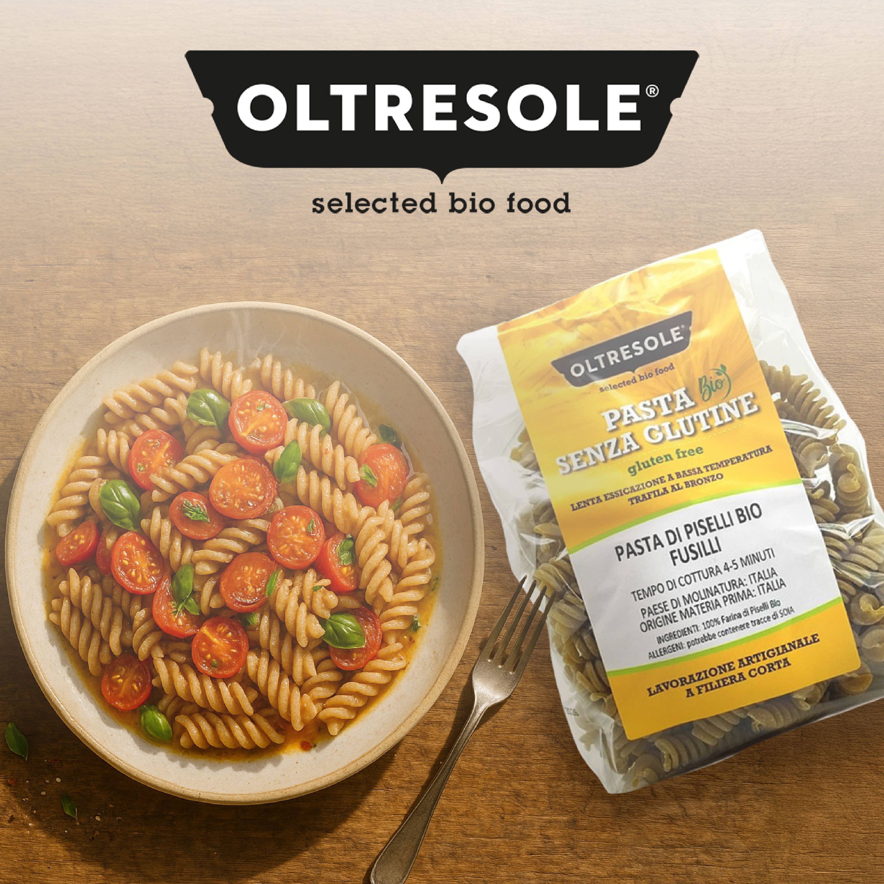 Oltresole - Wholesale Pasta - ORGANIC PEA PASTA FUSILLI 350 g8