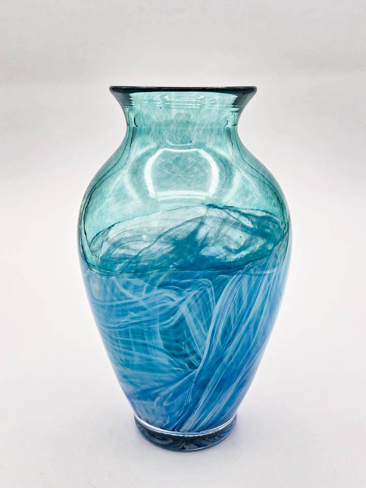 Tide Veil Vase - Shoreline Pour for wholesale by Shane Dorey Glass