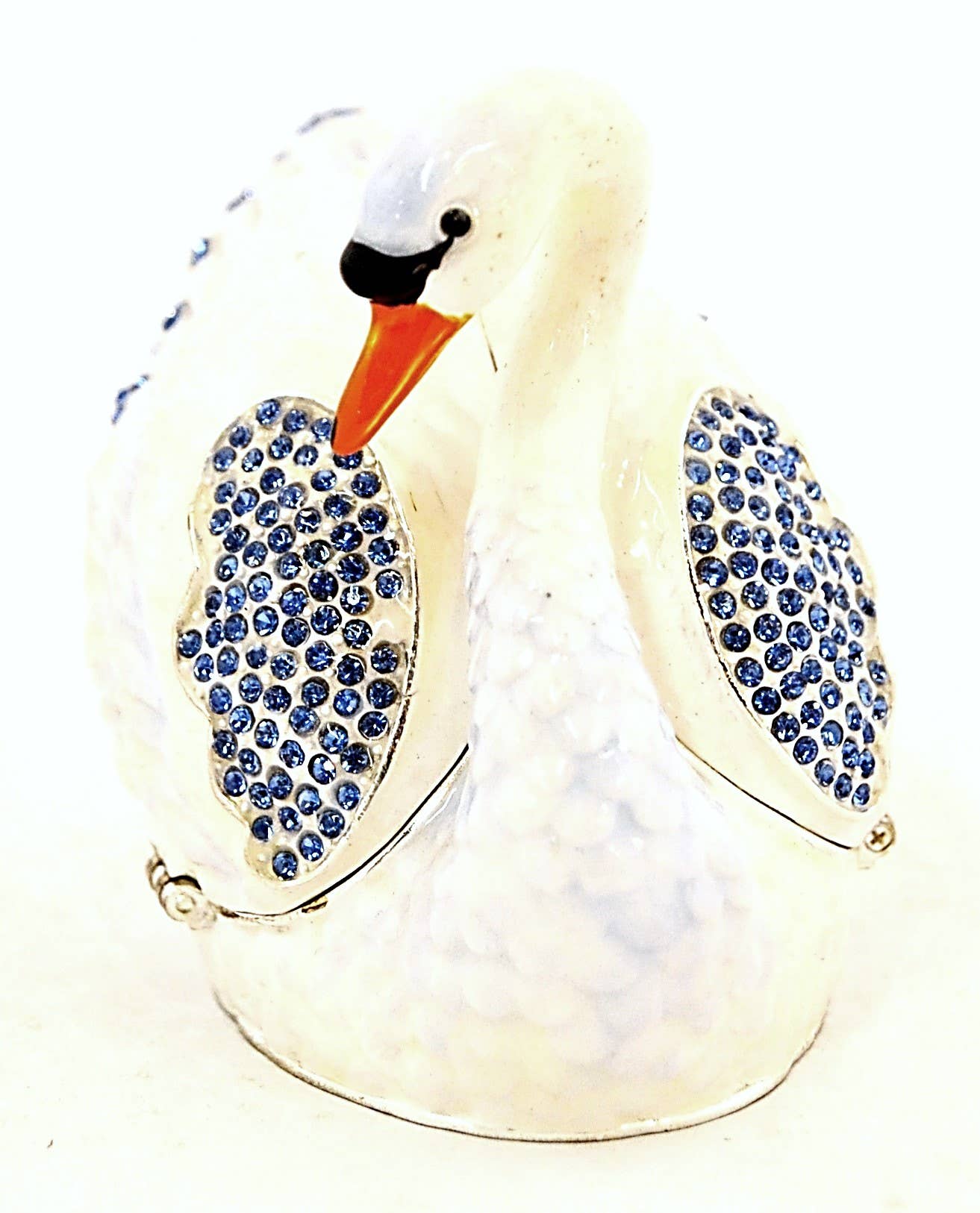 Ciel Collectables - Wholesale Jewelry Box/Organizer - Pink Swan Trinket Box. Hand Made with White & Pink Enamel9