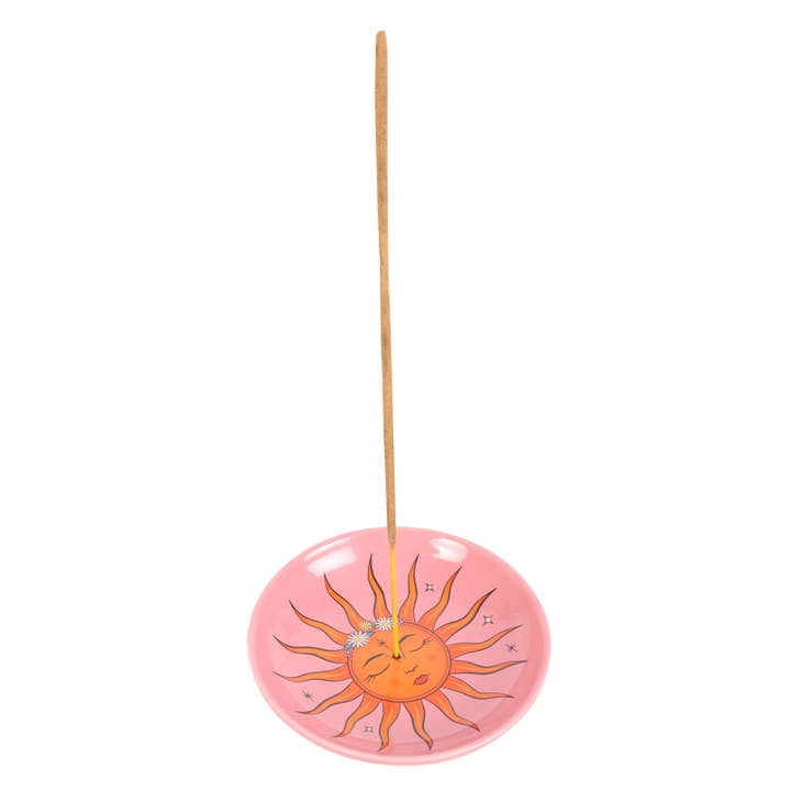 Something Different Wholesale - Wholesale Incense Holder - The Sun Celestial Pink Ceramic Incense Holder Plate