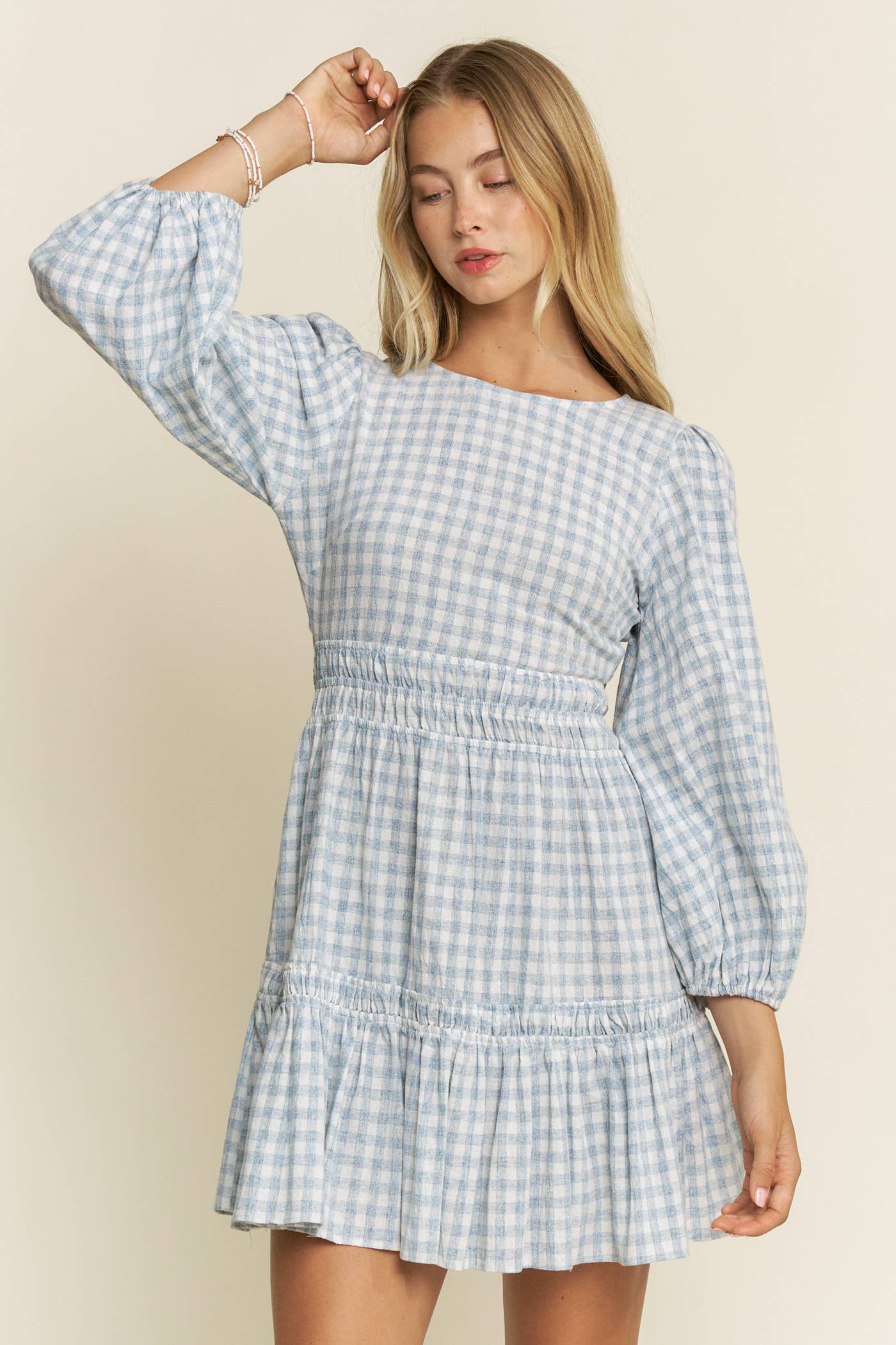 Hersy - Wholesale Dress - Women's - THE GINGHAM GARDEN DRESS - HD00403
