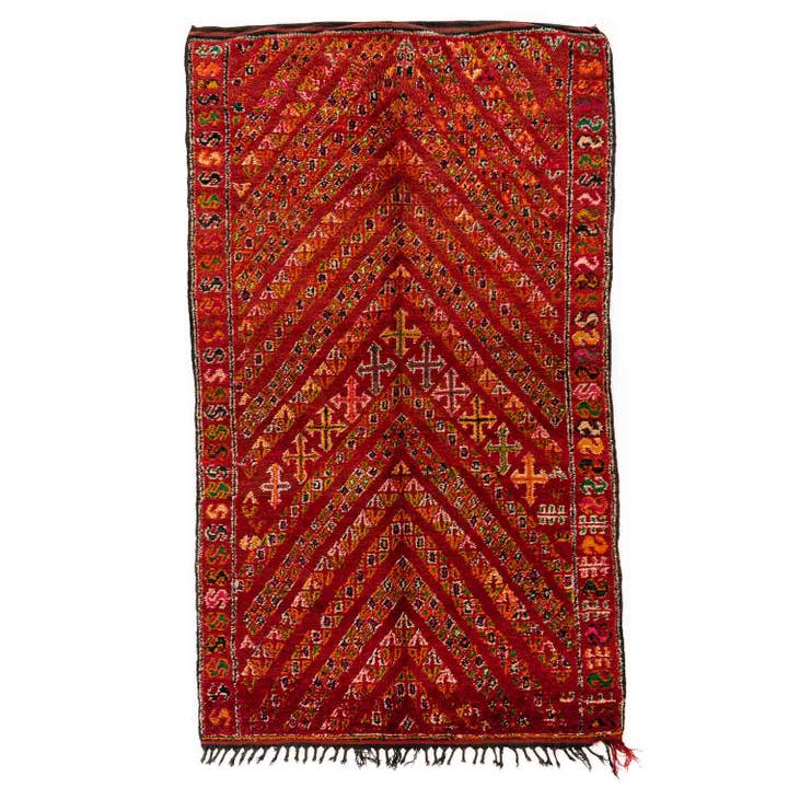 Handmade Vintage Moroccan Rug 5.2 X 9.3 ft / 161 x 284 cm for wholesale by Benisouk