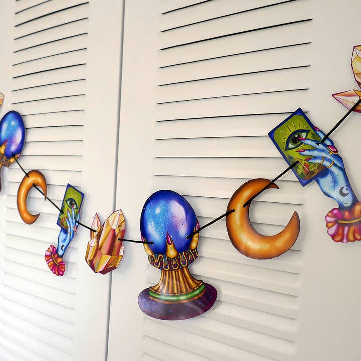 THE PAPER IDOLL - Wholesale Bunting/Garland - Witchyvibe garland, Witchcraft party mystic decor, Halloween5